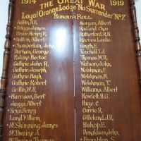 Loyal Orange Lodge ""No Surrender"" No.7 Honour Roll
