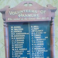 Panmure Honor Roll (WW1)