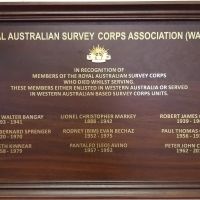 Royal Australian Survey Corps Association (WA) Roll of Honour