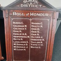 Wangaratta South School & District Roll of Honour (WW2)