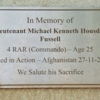 Lieutenant Michael Fussell Memorial Plaque, The Armidale School
