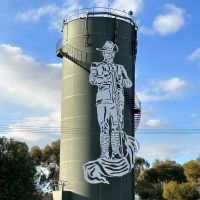 Silo art at Whitton Memorial Park