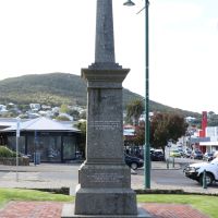 Rear of memorial at York Street & and Stirling Terrace with the ANZAC Centre and Heritage Park Lookout in the background