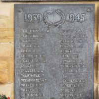 Busselton World War 2 Memorial Plaque - Queen Street and Albert Street (Bussell Highway), Northrern view.