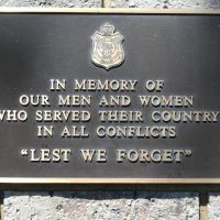 Plaque on RSL memorial