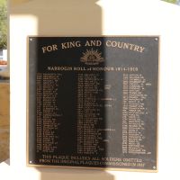 Narrogin War Memorial - Detail of WW1 Honour Roll - Supplementary List from 1937