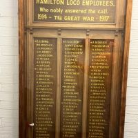 Honor Roll 1914 to 1917 Hamilton Loco Employees