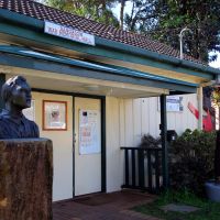 Bangalow War Memorial Hall with War Memorial Stone in the background