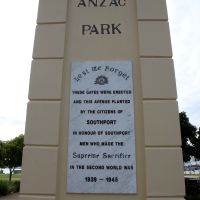 Southport Anzac Park Memorial Gate World War II Interpretative Tablet