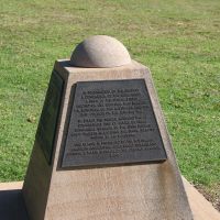 USS Mugford Memorial showing Dedication Plaque