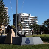 Coollongatta Merchant Navy Memorial as seen from Seaward