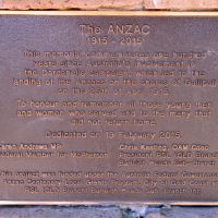 Burleigh Heads War Memorial "Anzac" Sculpture Interpretative Plaque 