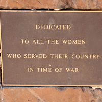 Burleigh Heads War Memorial "All Women Who served Their Country in Time of War" Dedication Plaque