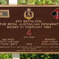 The 4th Battalion RAR Memorial Plaque at the Tweed Heads Anzac Memorial