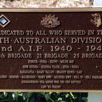 The 7th Australian Division 1940-1945 Memorial Plaque at the Tweed Heads Anzac Memorial