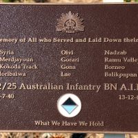 The 2/25th Infantry Battalion AIF Memorial Plaque at the Tweed Heads Anzac Memorial