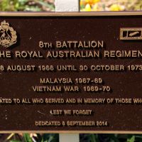 The 8th Battalion RAR Memorial Plaque at the Tweed Heads Anzac Memorial