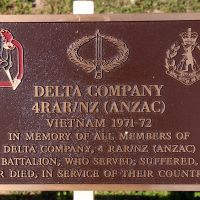 The "DELTA" Company 4RAR/NZ (Anzac) Vietnam 1971-1972 Memorial Plaque at the Tweed Heads Anzac Memorial