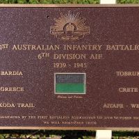 The 2/1st AIF Battalion (1939-1945) Memorial Plaque at the Tweed Heads Anzac Memorial
