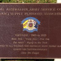 The RAASC (Vietnam Service 1965-1972) Memorial Plaque at the Tweed Heads Anzac Memorial