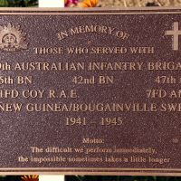 The 29th Australian Infantry Brigade (1941-1945) Memorial Plaque at the Tweed Heads Anzac Memorial