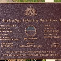 The 2/33rd Australian Infantry Battalion Memorial Plaque at the Tweed Heads Anzac Memorial