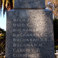 Nambucca Heads War Memorial World War I Roll of Honour