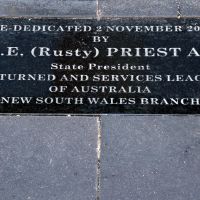 Port Macquarie War Memorial November 200 Dedication Plaque