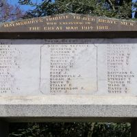 Names listed above the memorial gate.
