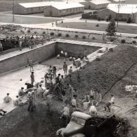 Swimming Pool 110 x 30 feet  under construction by 3AOS 29th November 1944
