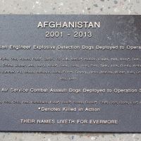 Afghanistan plaque on the Australian Army War Dogs Memorial