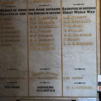 WWI, WWII & Vietnam Honour Board