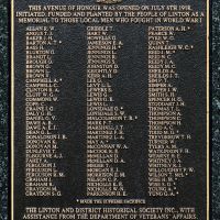 Linton Avenue Memorial Plaque