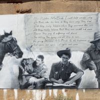 Yeerakine Rock Water Tank ANZAC Memorial Mural Detail