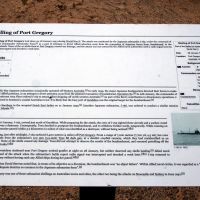 World War II Shelling of Port Gregory Interpretative Plaque