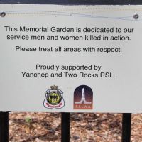Yanchep National Park War Memorial and Gardens Dedication Plaque