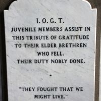 International Order of Good Templars War Memorial Juvenile Members Tribute Plaque