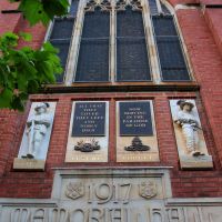 St George Cathedral Burt 1917 Memorial Hall with Freize Tributes to Burt Family Members Killed in World War I 