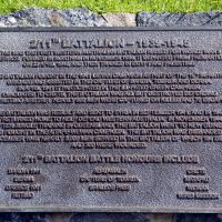 Second AIF 11th Battalion Interpretative Plaque Located Adjacent to the Battalion Commemorative Sundial