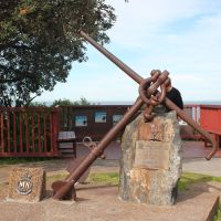 The ship's anchor forming the Norah Head Merchant Mariners Memorial