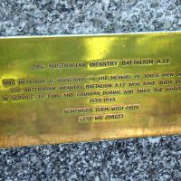 The 2/16th Infantry Battalion AIF Memorial Dedication Plaque