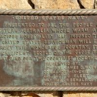 United States Navy Plaque of Appreciation to the People of Western Australia