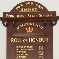 Fernihurst State School Roll of Honour