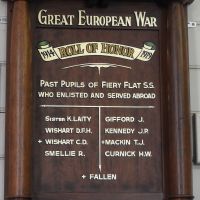 Fiery Flat State School Roll of Honor