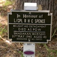 Sandakan Prisoner Of War Memorial War Plaque Located Adjacent to the Main Memorial
