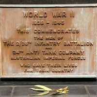 2/28th Battalion and 24th Anti-Tank Company Memorial Dedication Plaque, Kings Park Perth