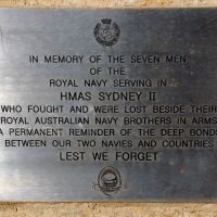 HMAS Sydney II Memorial and the Royal Navy Crew Members Commemorative Plaque