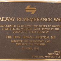 NSW Railways Remembrance Wall