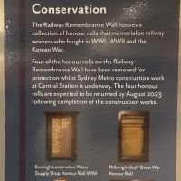 NSW Railways Remembrance Wall