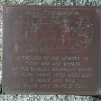 Merchant Navies Memorial Dedication Plaque